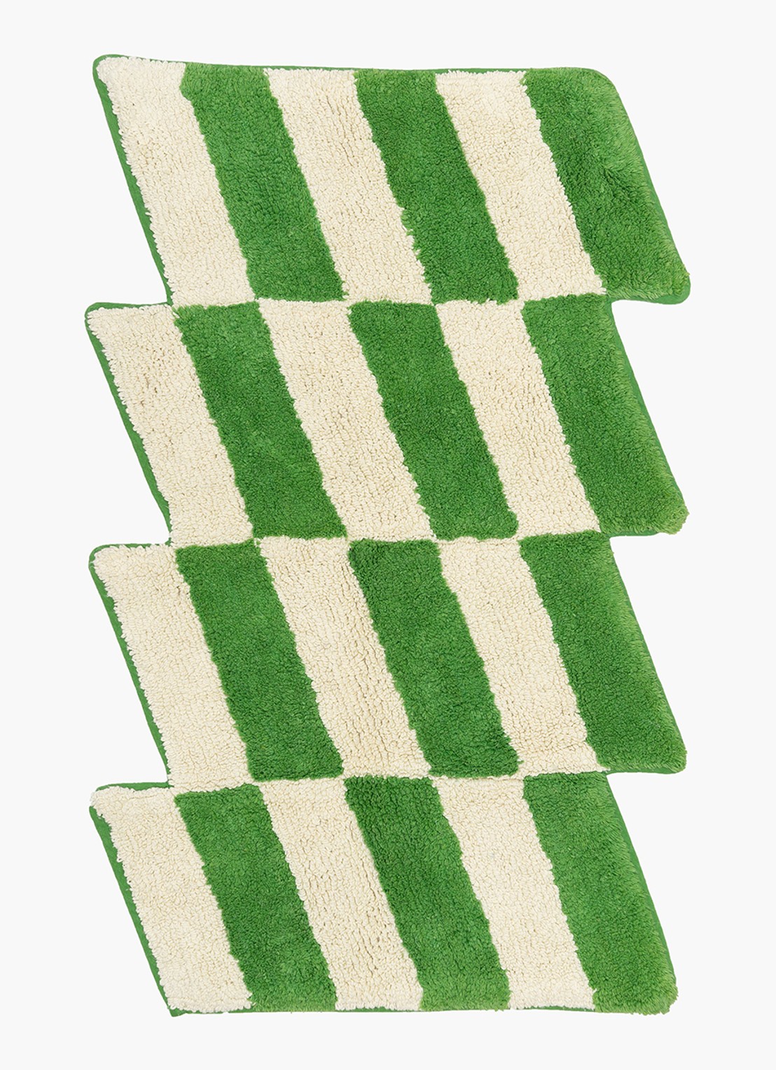 Tarta Gelatina Cassette badmat van  katoen 85 x 55 cm - voorkant 3 groen
