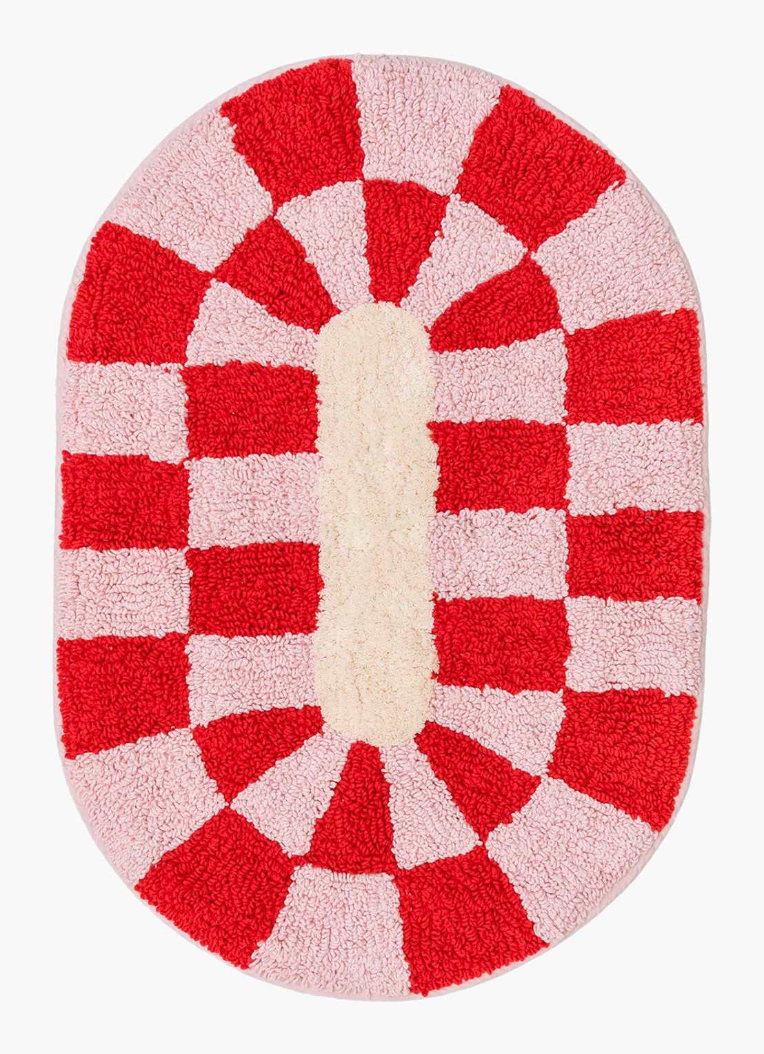 Tarta Gelatina Rita badmat van  katoen 75 x 50 cm - voorkant roze
