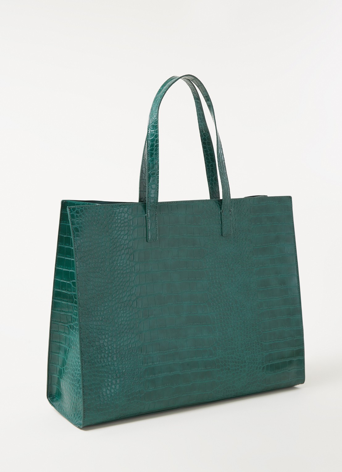Ted Baker Alicon shopper met crocostructuur - achterkant 3 groen