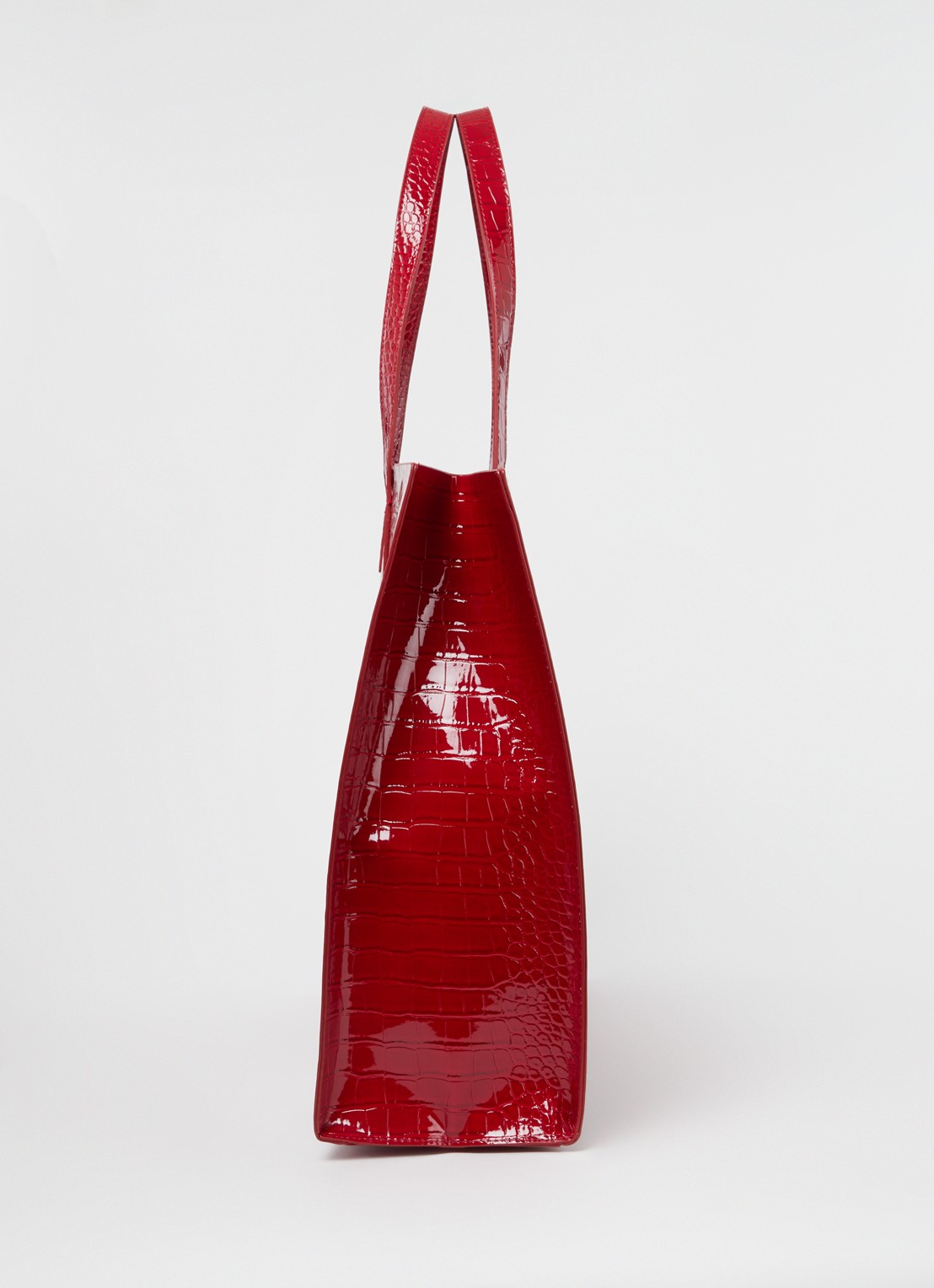 Ted Baker Alicon shopper met crocostructuur - detail 3 donkerrood