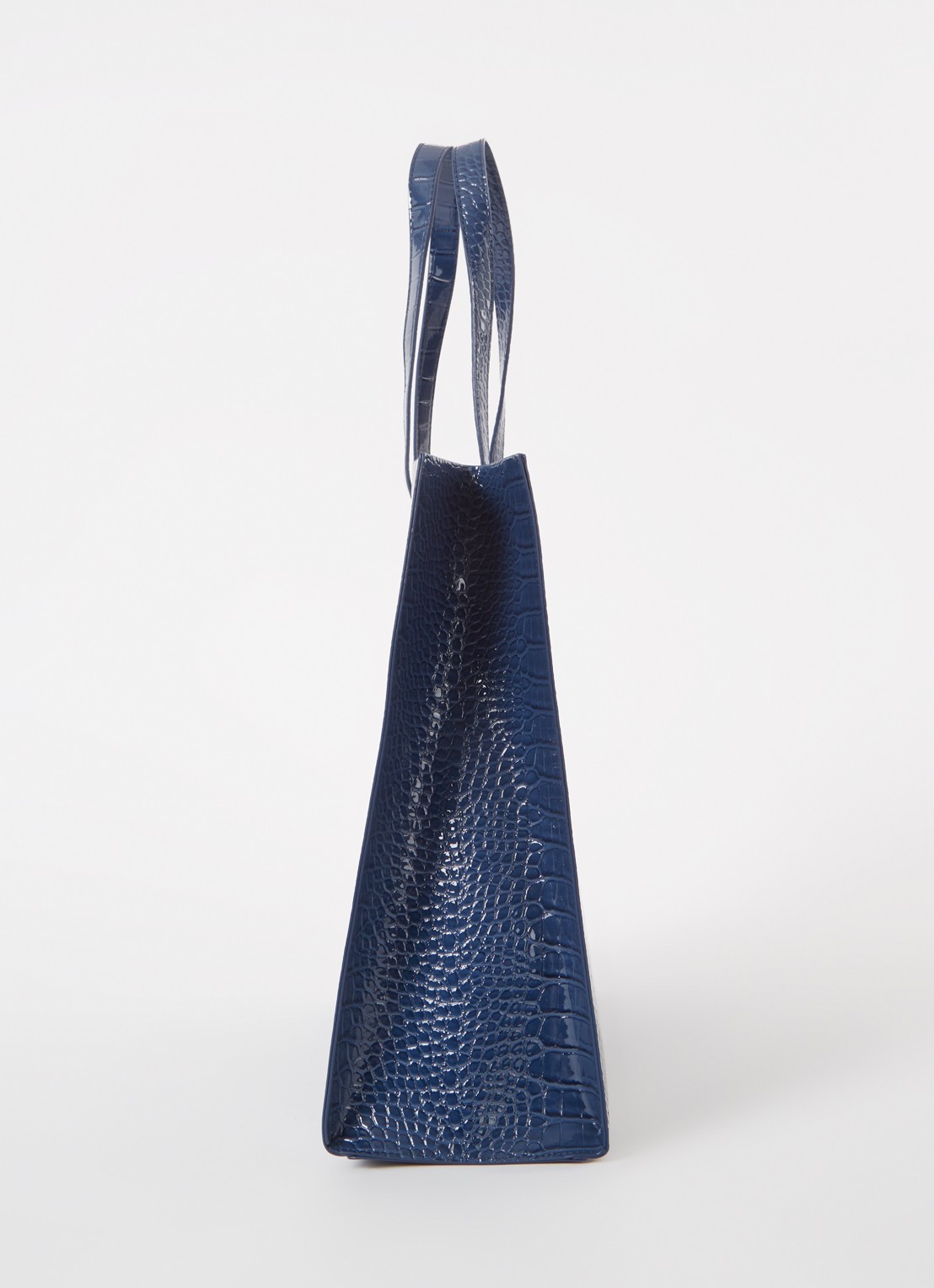 Ted Baker Alicon shopper met crocostructuur - detail 4 donkerblauw