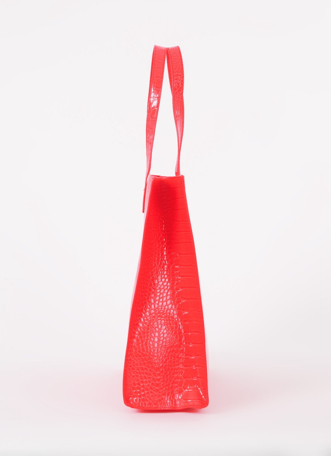 Ted Baker Alicon shopper met crocostructuur - detail 2 koraal