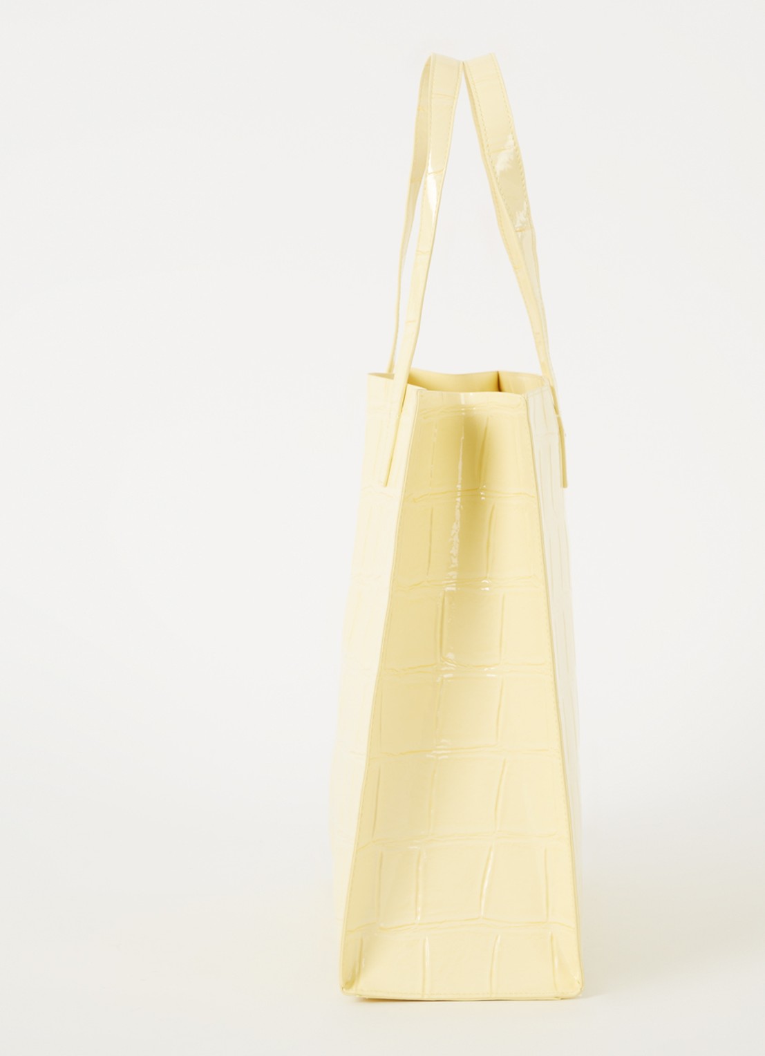 Ted Baker Alicon shopper met crocostructuur - detail 2 lichtgeel
