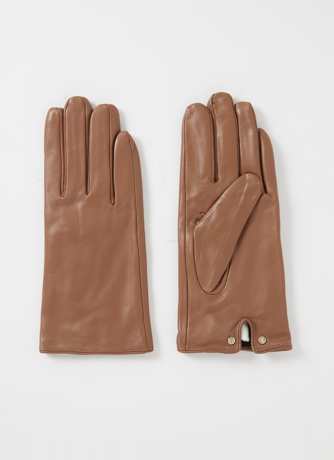 Ted Baker Arleos handschoenen van leer - voorkant naturel