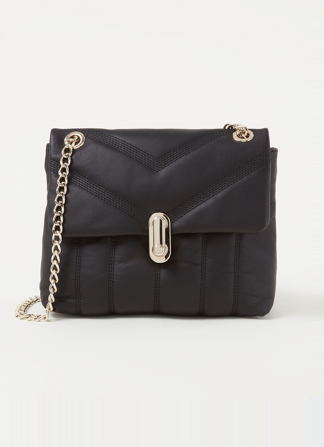 Ted Baker Ayalina schoudertas van quilted leer - voorkant 3 zwart