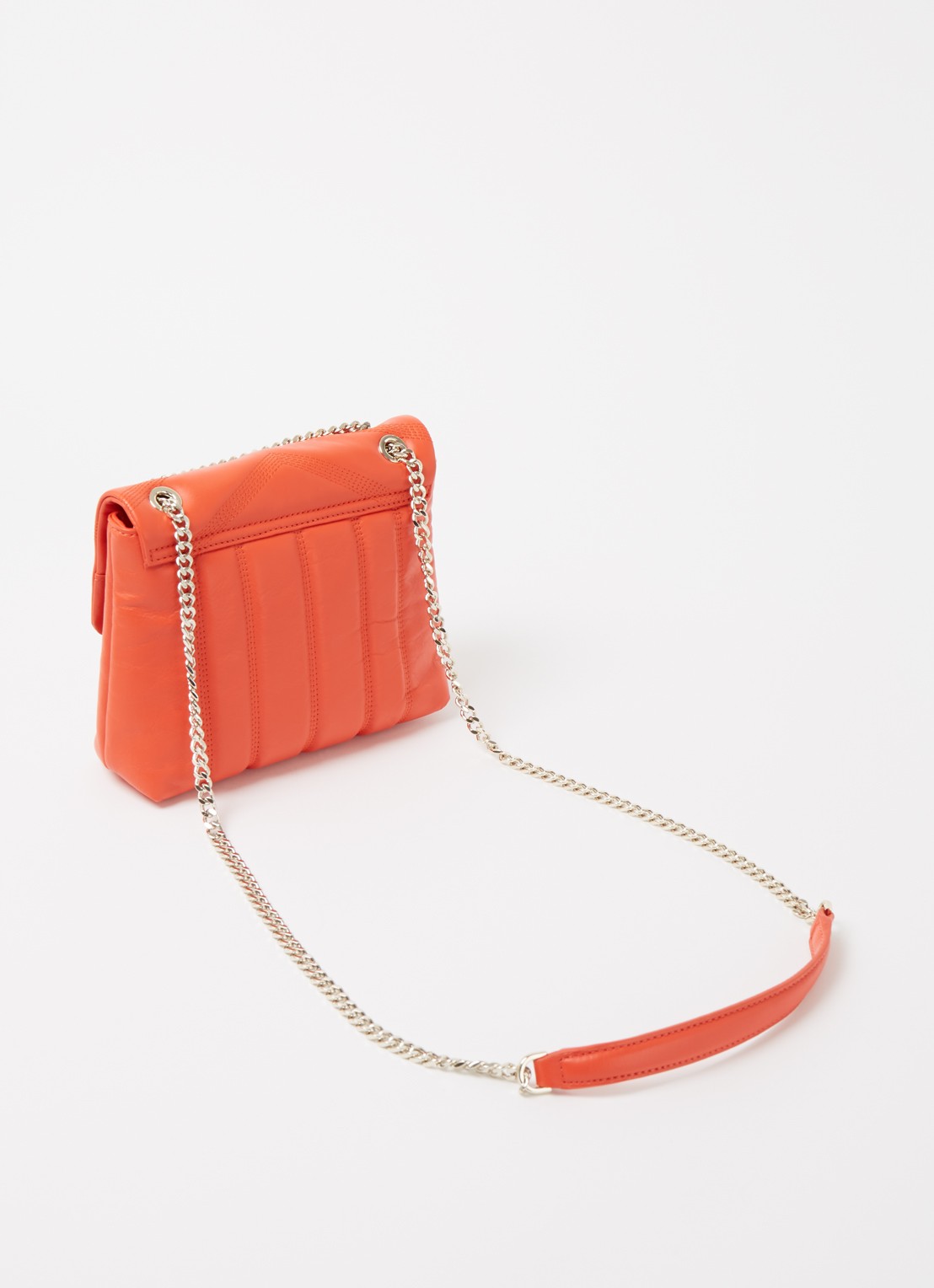 Ted Baker Ayalina schoudertas van quilted leer - achterkant oranjerood