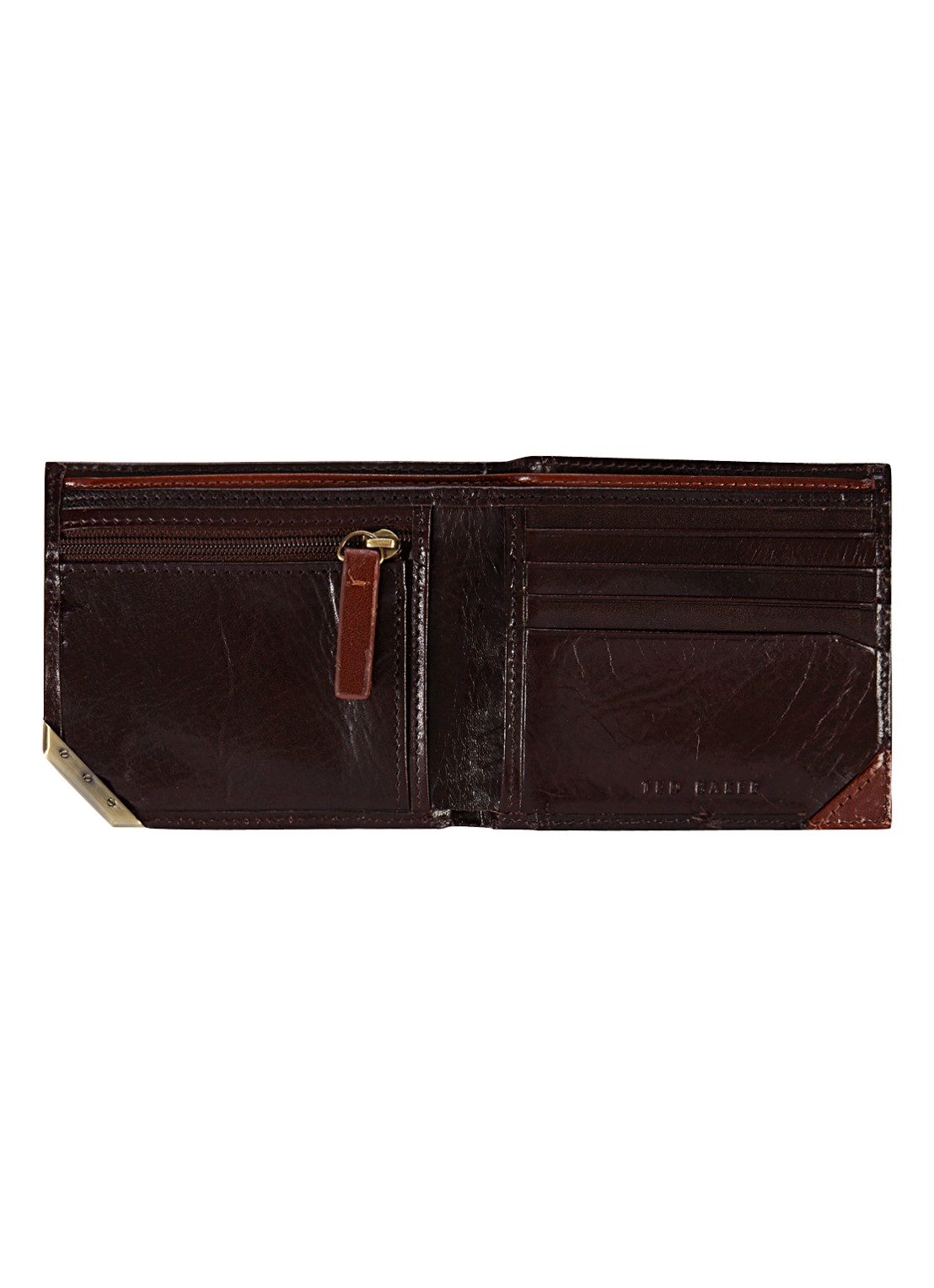 Ted Baker Billfold Korning - detail 2 donkerbruin