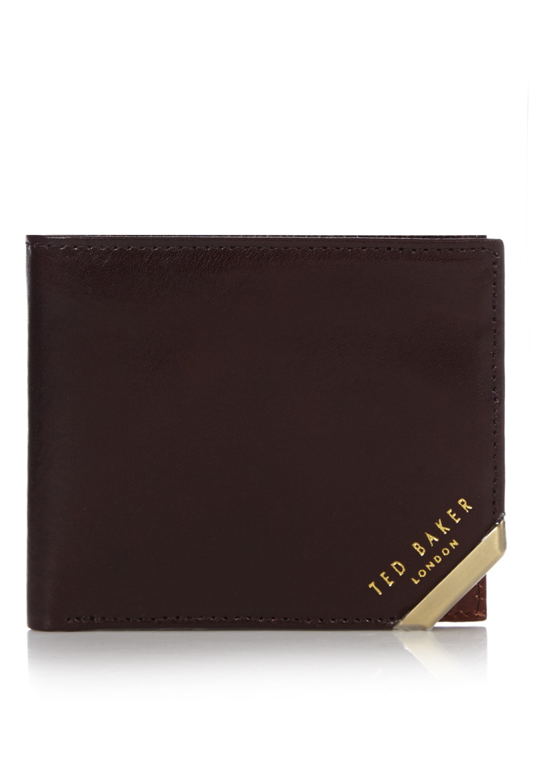 Ted Baker Billfold Korning - voorkant donkerbruin