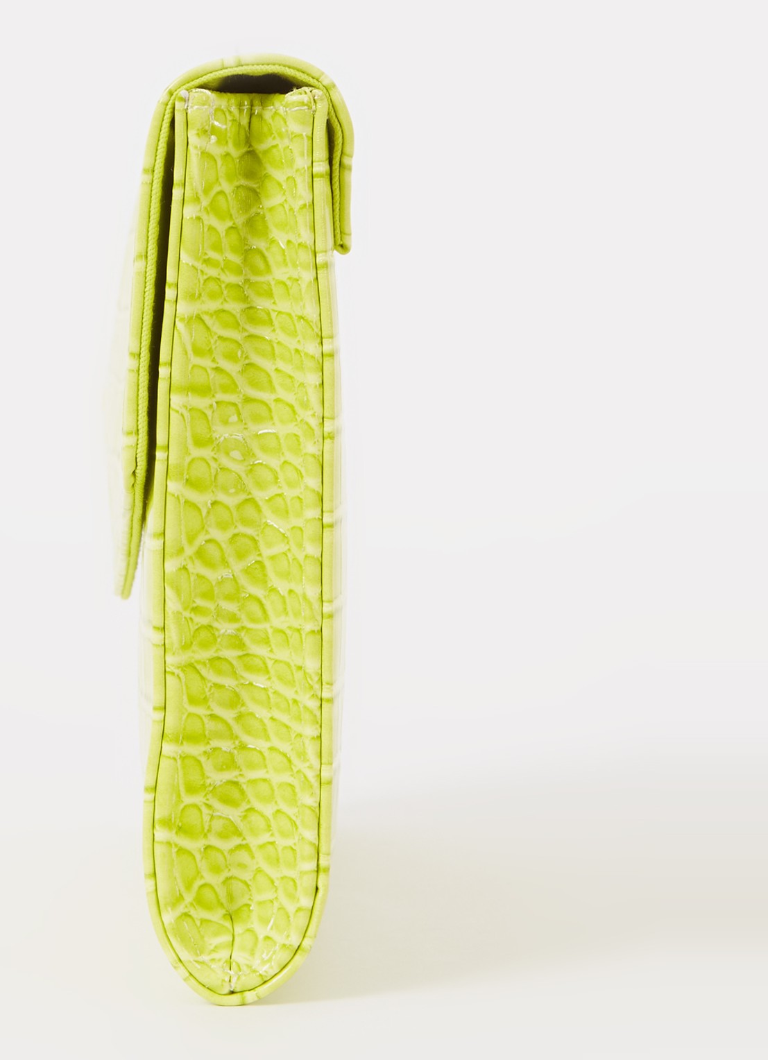 Ted Baker Crocey clutch met crocostructuur - detail 4 lime