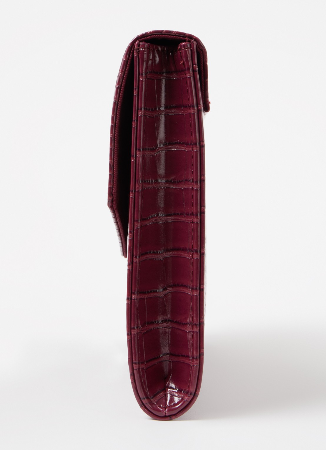Ted Baker Crocey clutch met crocostructuur - detail 3 aubergine