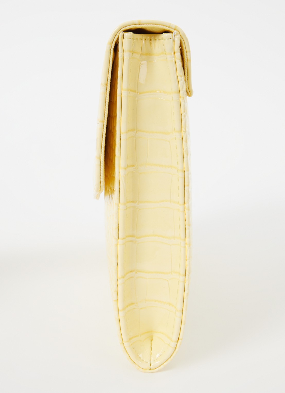 Ted Baker Crocey clutch met crocostructuur - detail 4 lichtgeel