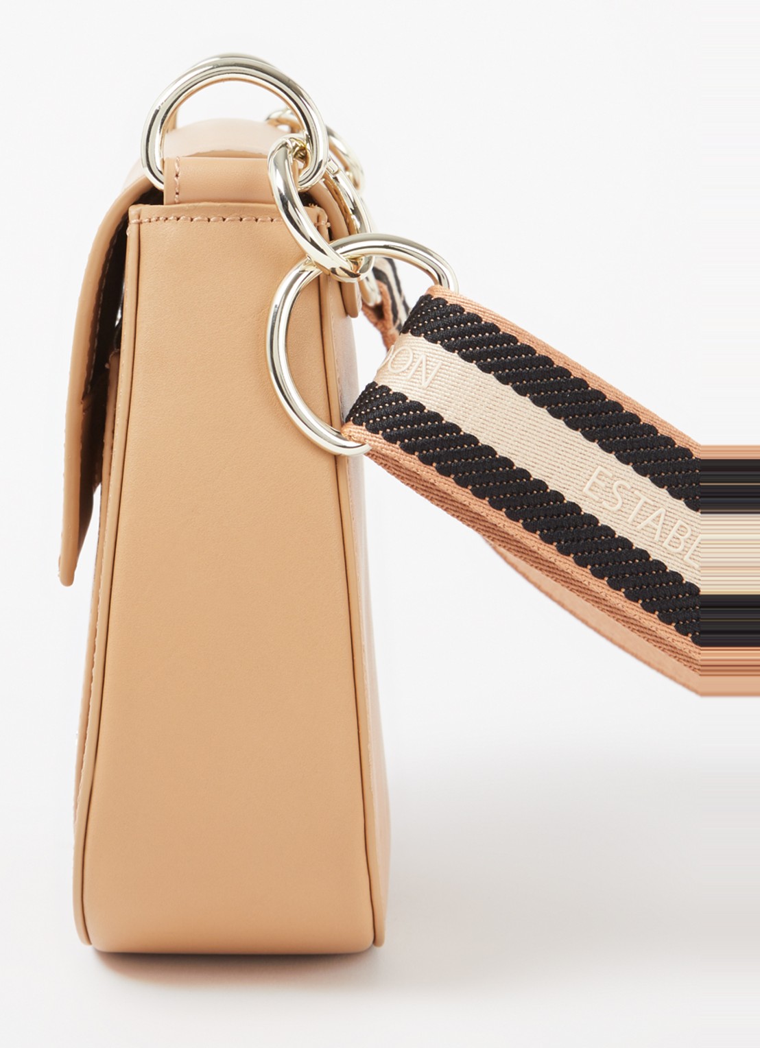 Ted Baker Darcell crossbodytas van leer - detail 3 donkerbeige