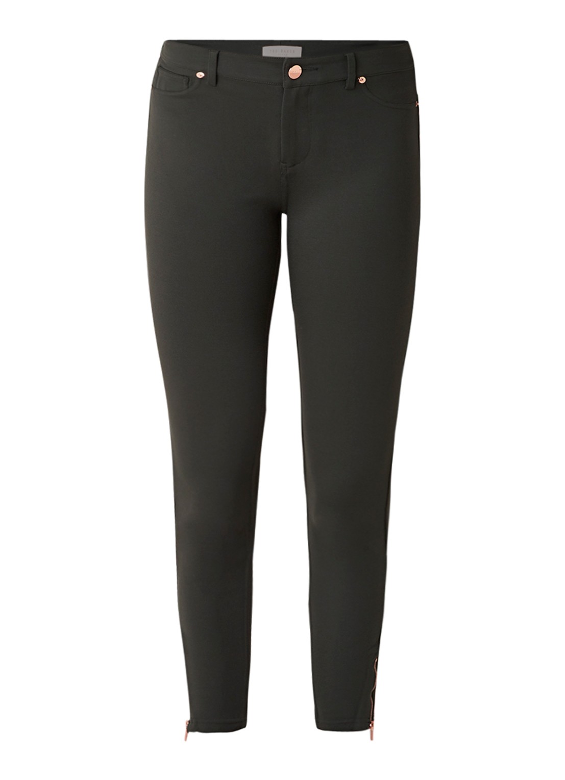Ted Baker Fioni skinny jegging met ritsdetails - voorkant 2 groen