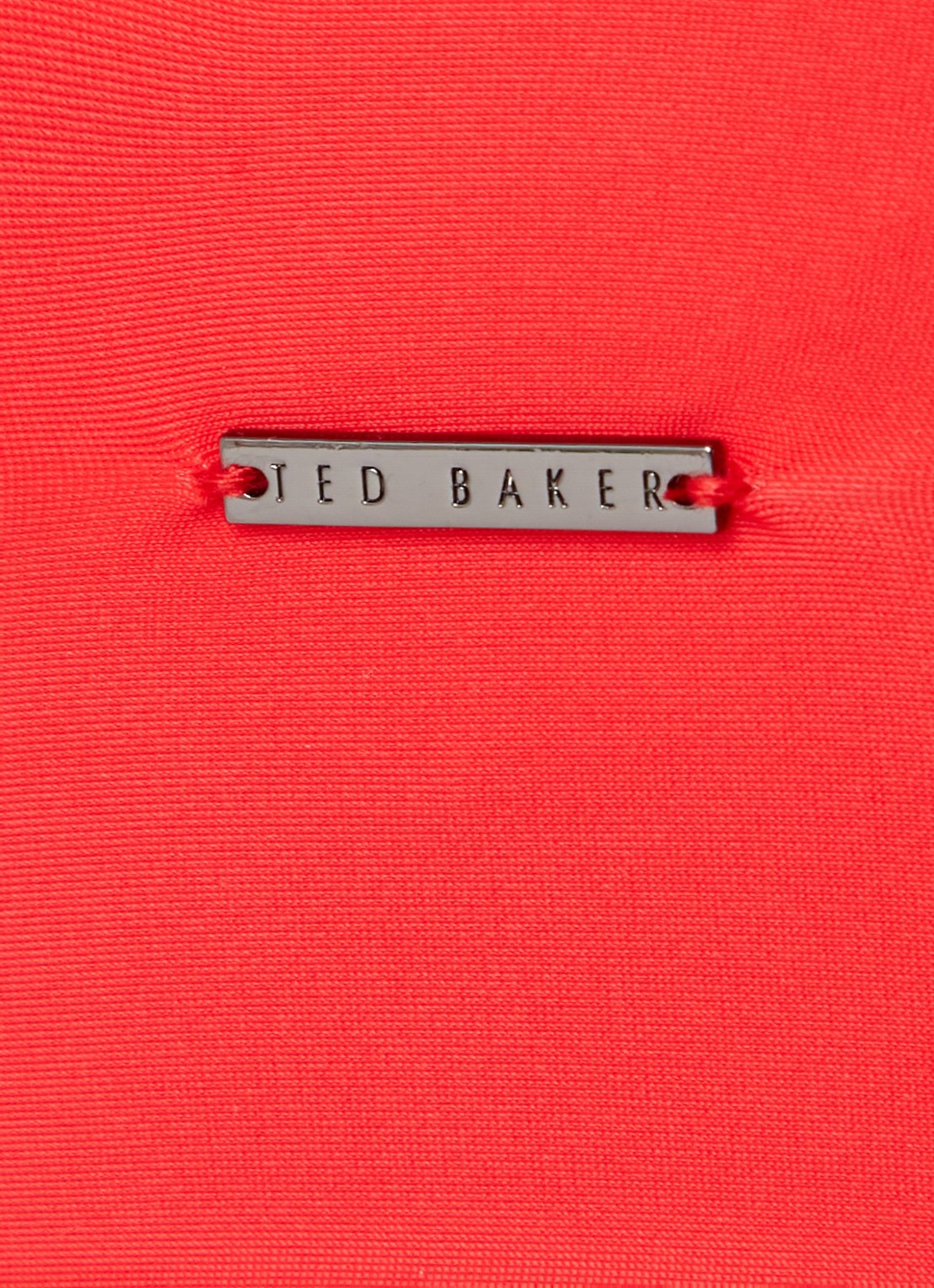 Ted Baker Liennaa one shoulder bikinitop met uitneembare vulling en strikdetail - detail 3 rood