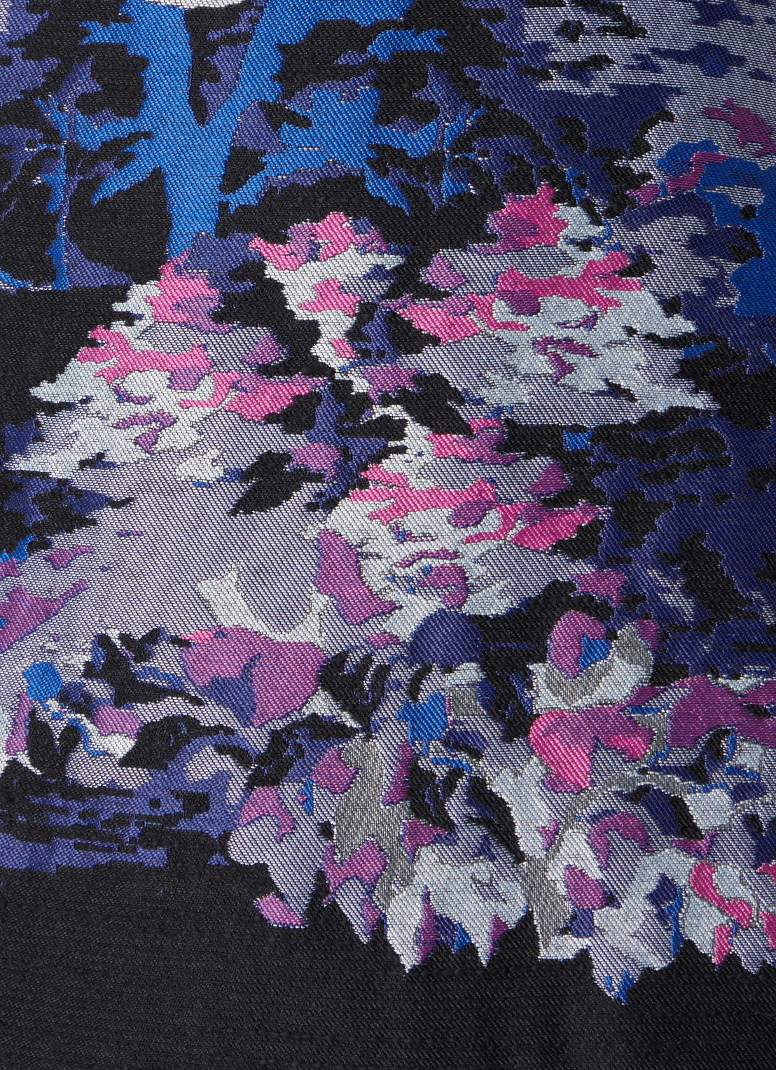 Ted Baker Midi A-lijn jurk met jacquard dessin en ballonmouw - detail 2 zwart