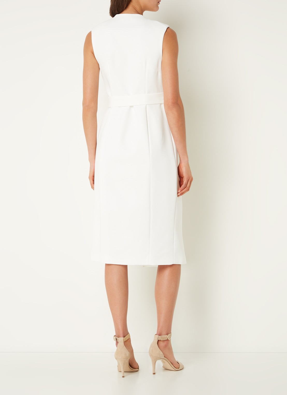 Ted Baker Molenaa midi blazerjurk met ceintuur - achterkant gebroken wit