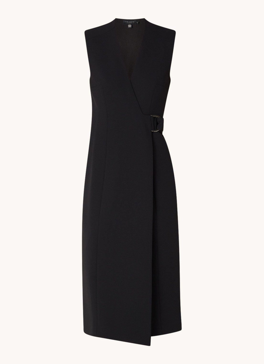 Ted Baker Molenaa midi blazerjurk met ceintuur - voorkant 2 zwart