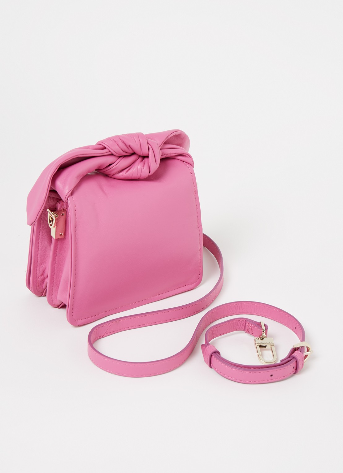 Ted Baker Niyah Mini handtas van leer - achterkant 4 roze