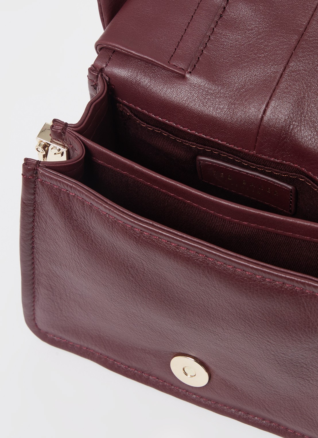 Ted Baker Niyah Mini handtas van leer - detail 3 aubergine
