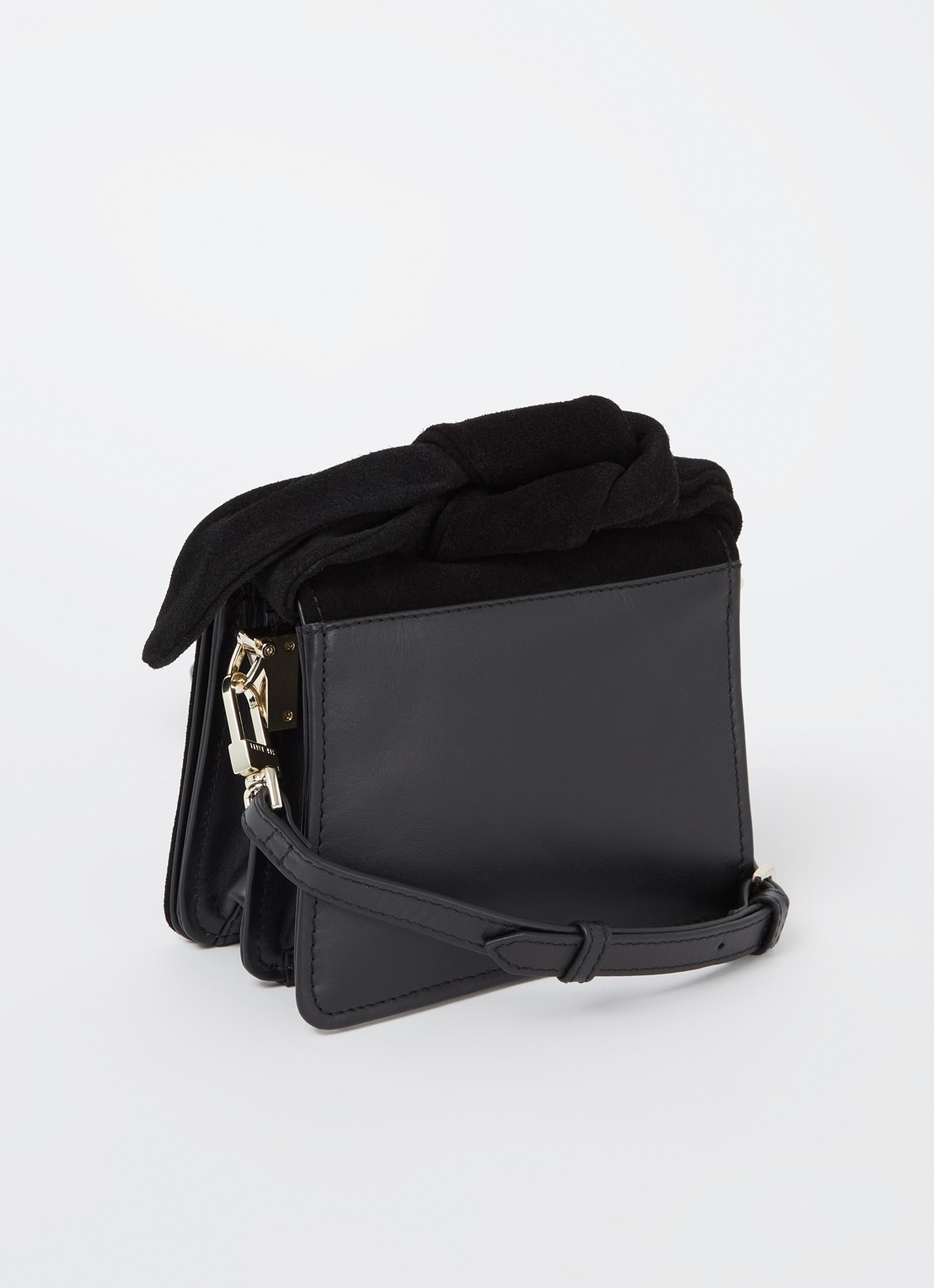 Ted Baker Niyah Mini handtas van leer - achterkant 2 diepzwart