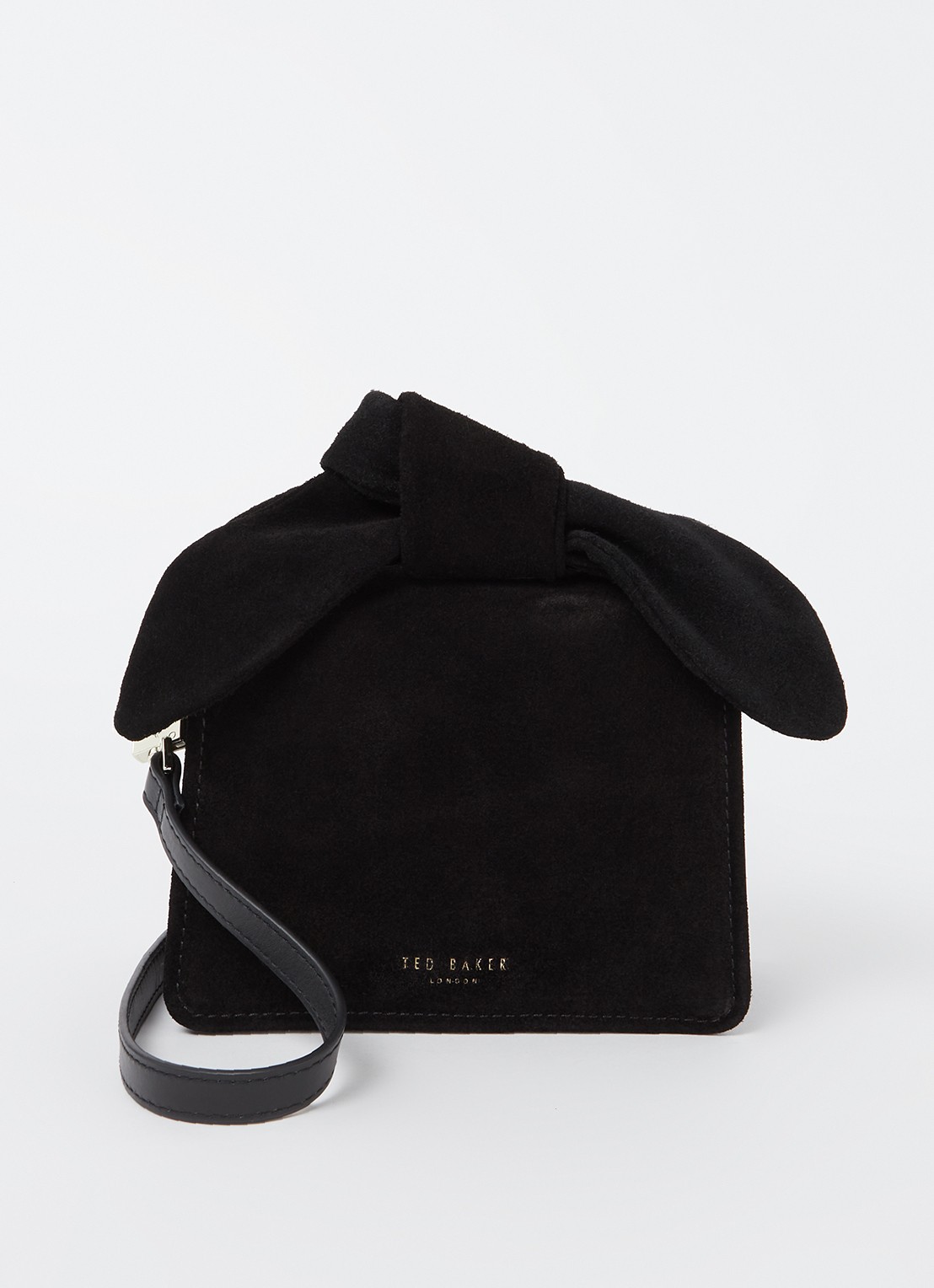 Ted Baker Niyah Mini handtas van leer - voorkant diepzwart
