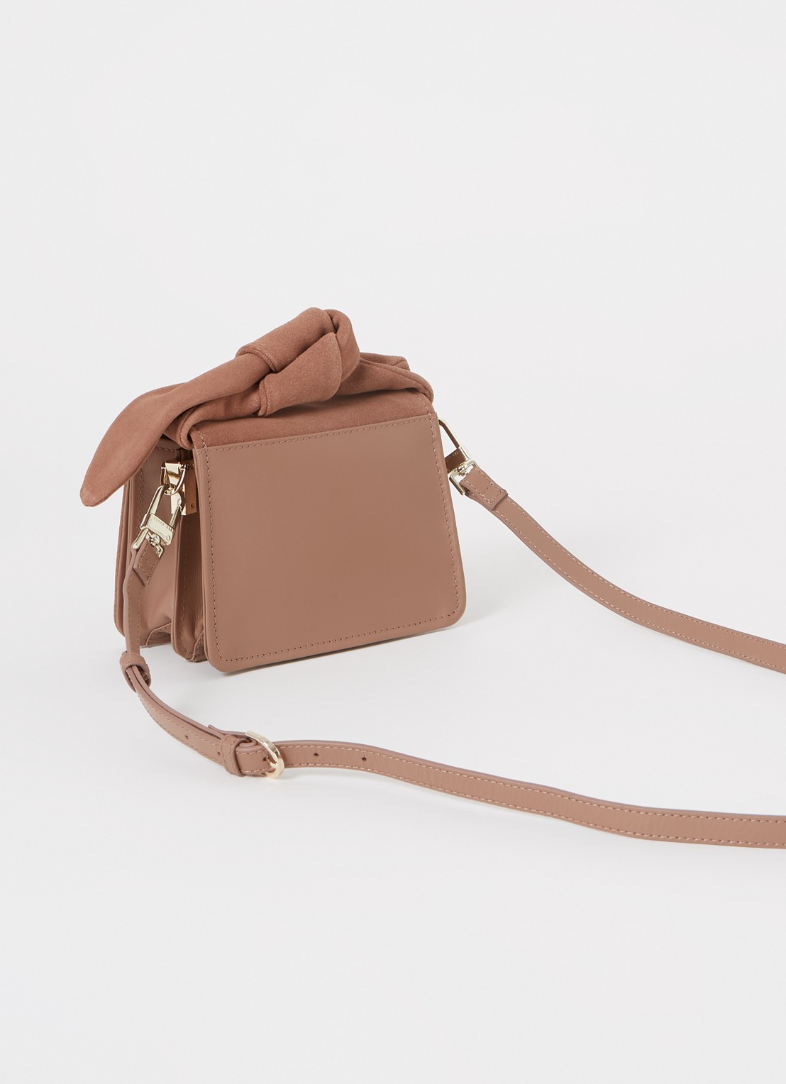 Ted Baker Niyah Mini handtas van leer - achterkant 4 hazelnootbruin