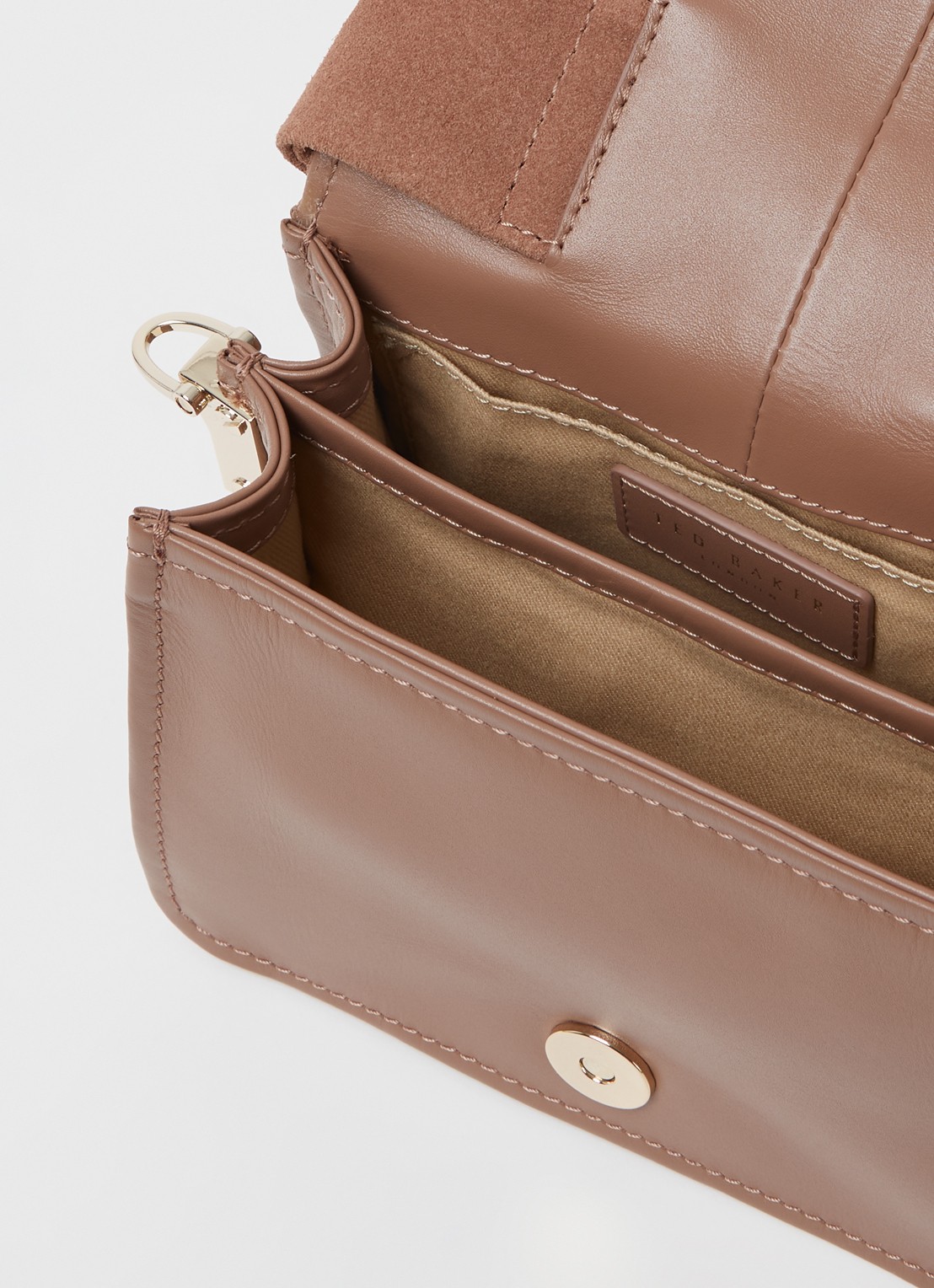 Ted Baker Niyah Mini handtas van leer - detail 2 hazelnootbruin