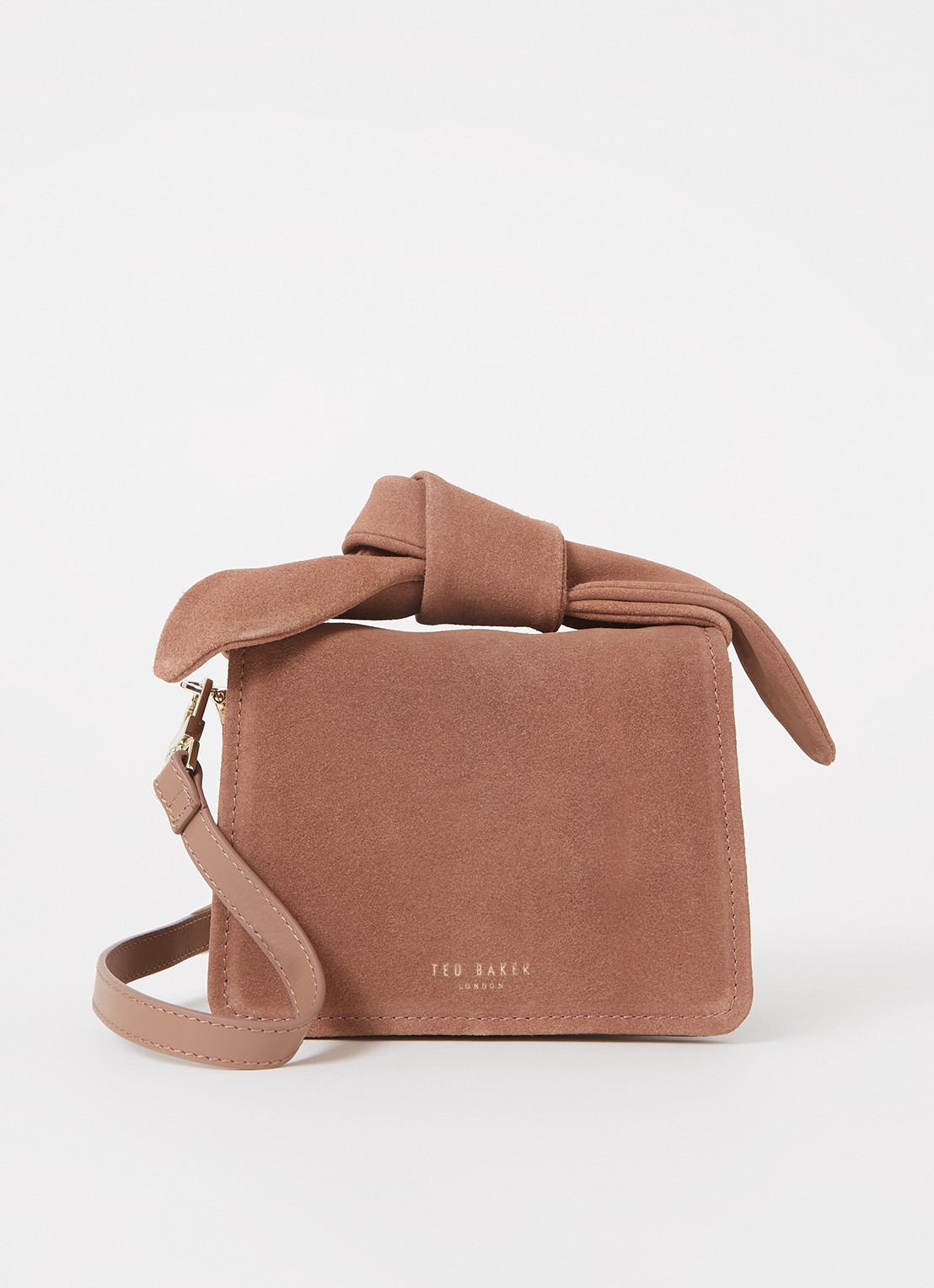 Ted Baker Niyah Mini handtas van leer - voorkant hazelnootbruin