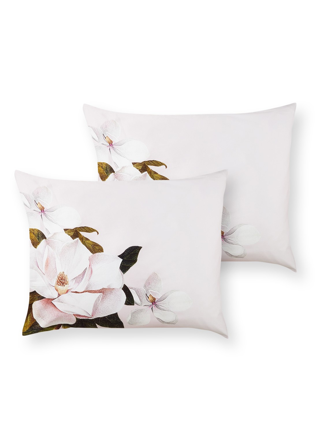 Ted Baker Opal kussensloop van katoensatijn 220TC in 2-pack - voorkant 2 roze
