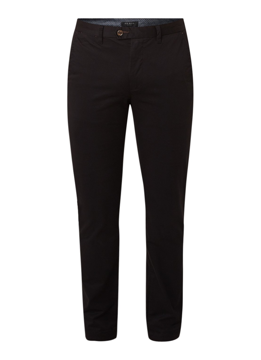 Ted Baker Seenchi classic fit chino met stretch - voorkant 4 zwart