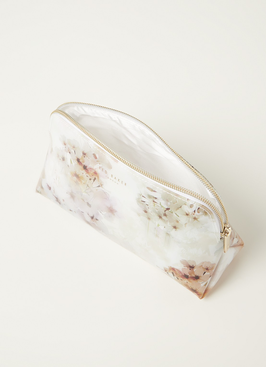 Ted Baker Suvii make-up tas met bloemenprint - detail ivoor