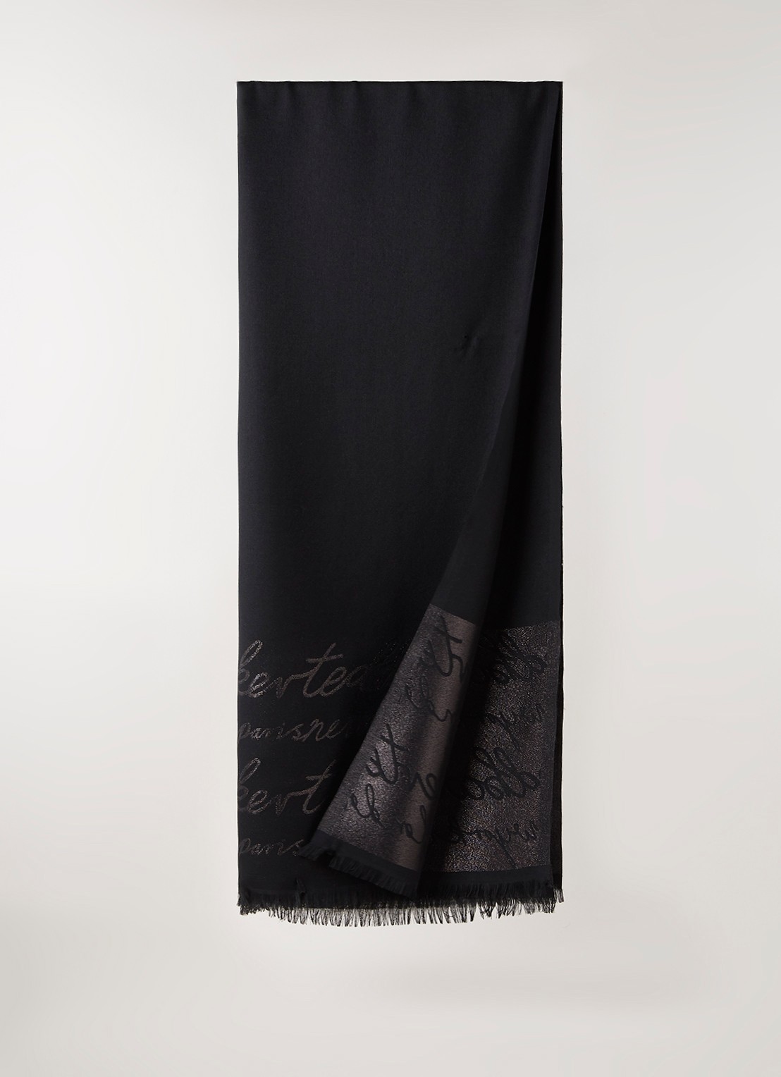 Ted Baker Teddiee sjaal met lurex 180 x 75 cm - voorkant 3 zwart