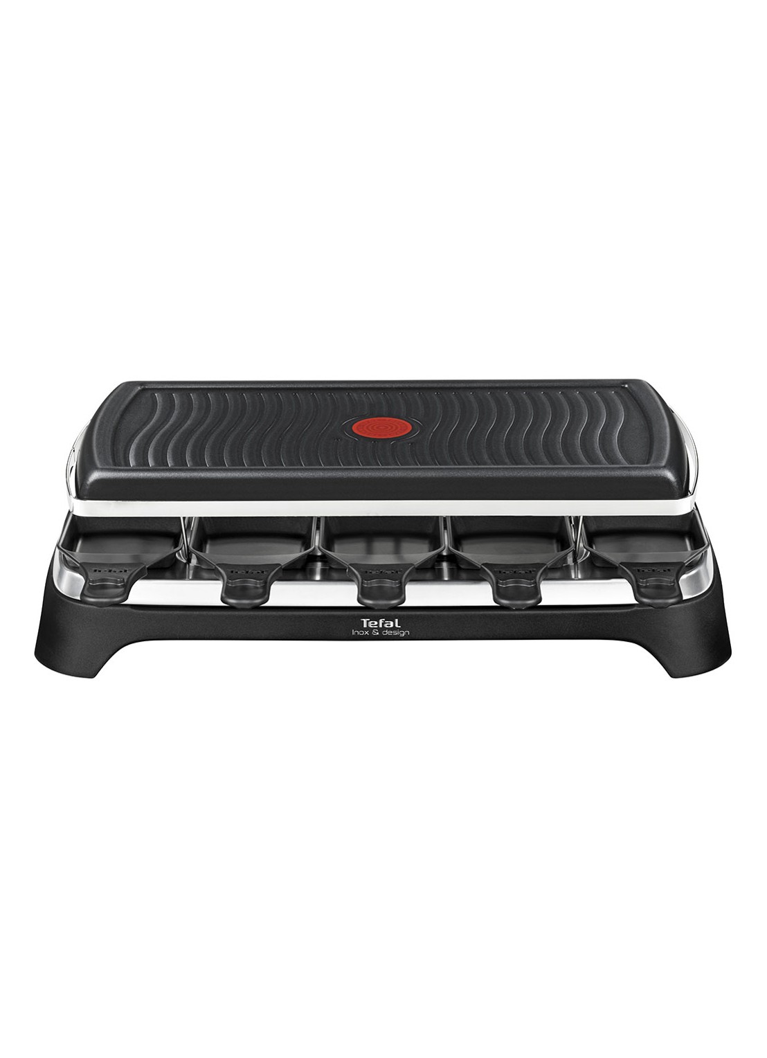 Tefal Inox & Design Raclette & Gril RE458812 - voorkant 3 zwart