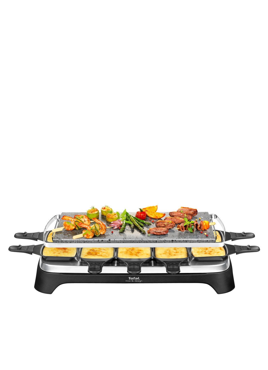 Tefal Inox & Design steengrill & gourmetstel PR4578 - detail 2 zwart