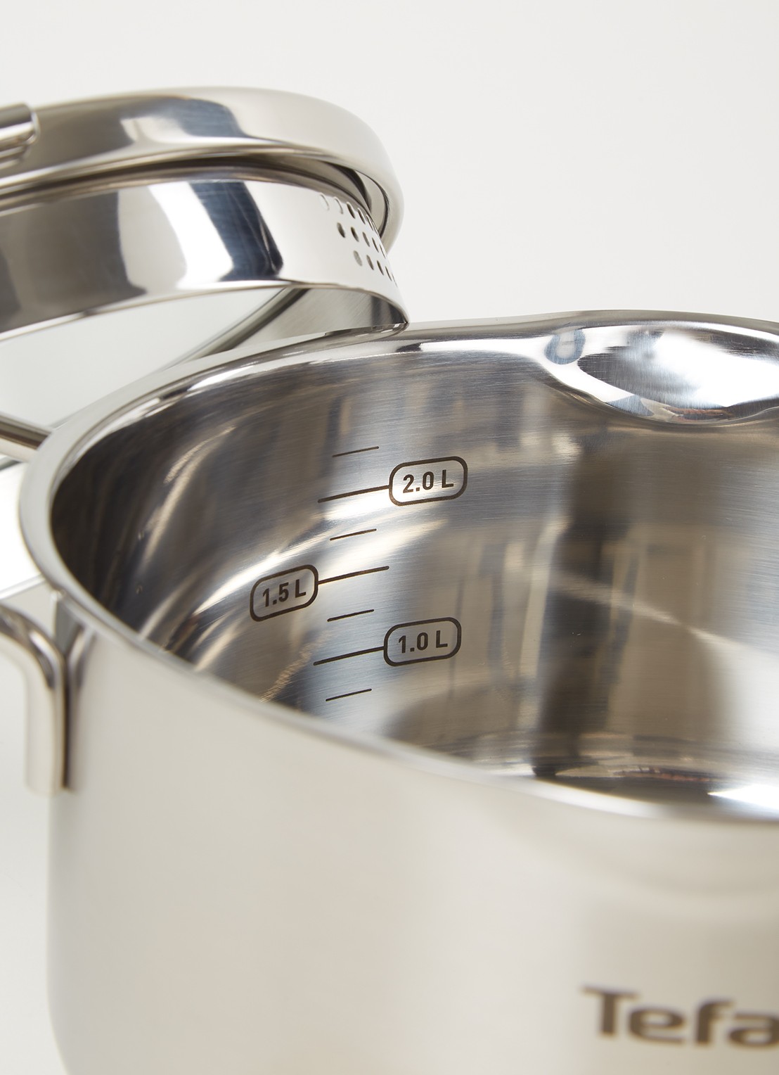 Tefal Nordica pannenset 3-delig - detail zilver