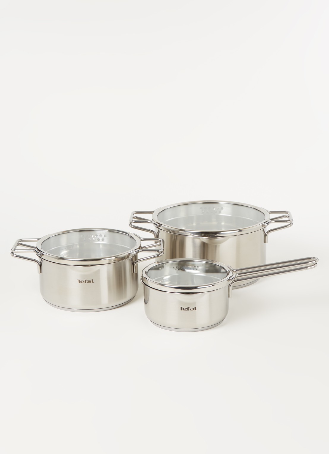 Tefal Nordica pannenset 3-delig - voorkant 3 zilver