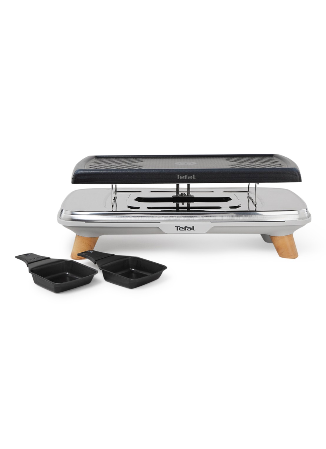 Tefal Tefal Raclette Gourmet 3-In-1 Re610D - voorkant zilver