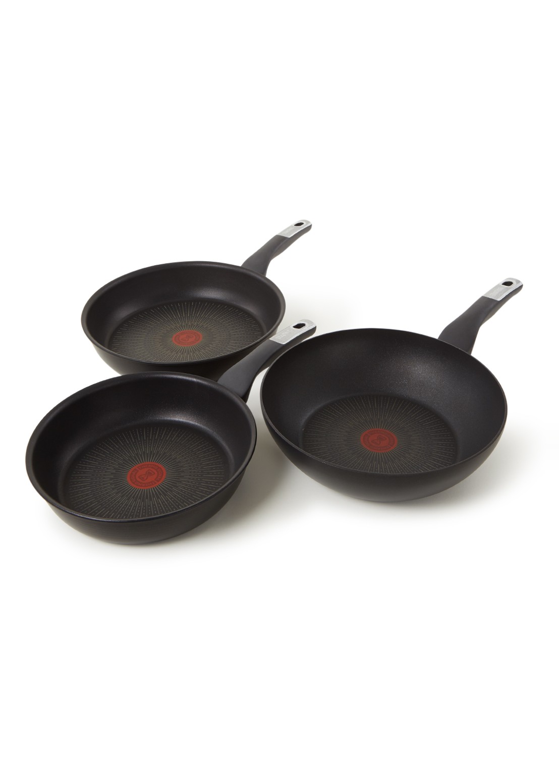Tefal Unlimited pannenset 3-delig - voorkant zwart