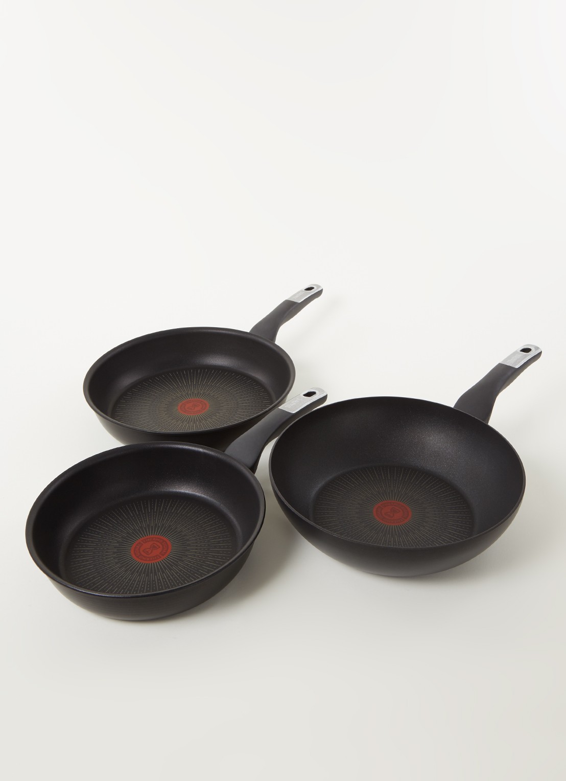 Tefal Unlimited pannenset 3-delig - voorkant 2 zwart