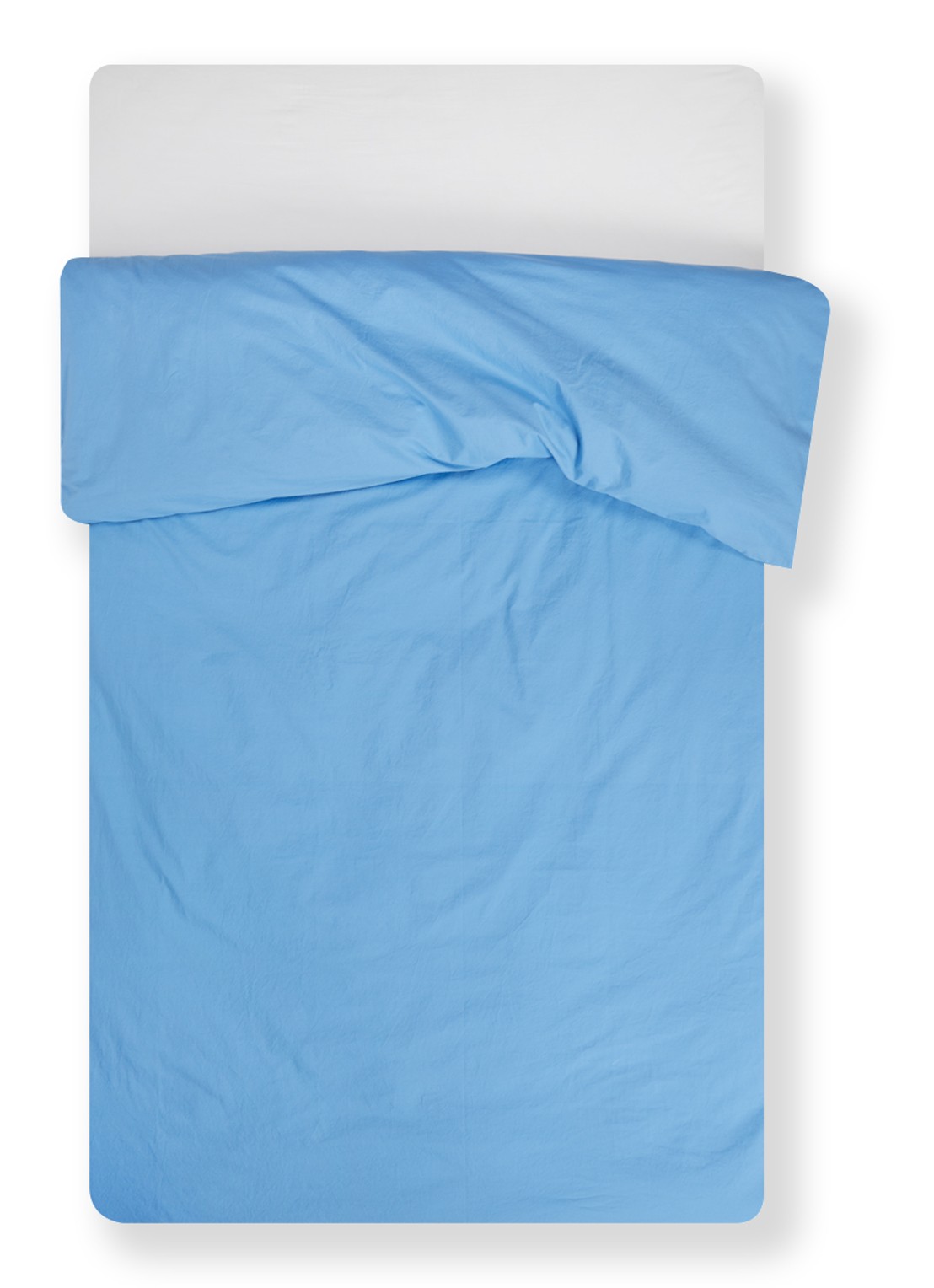 TEKLA Dekbedovertrek van  katoen perkal - exclusief kussenslopen - voorkant 2 blauw