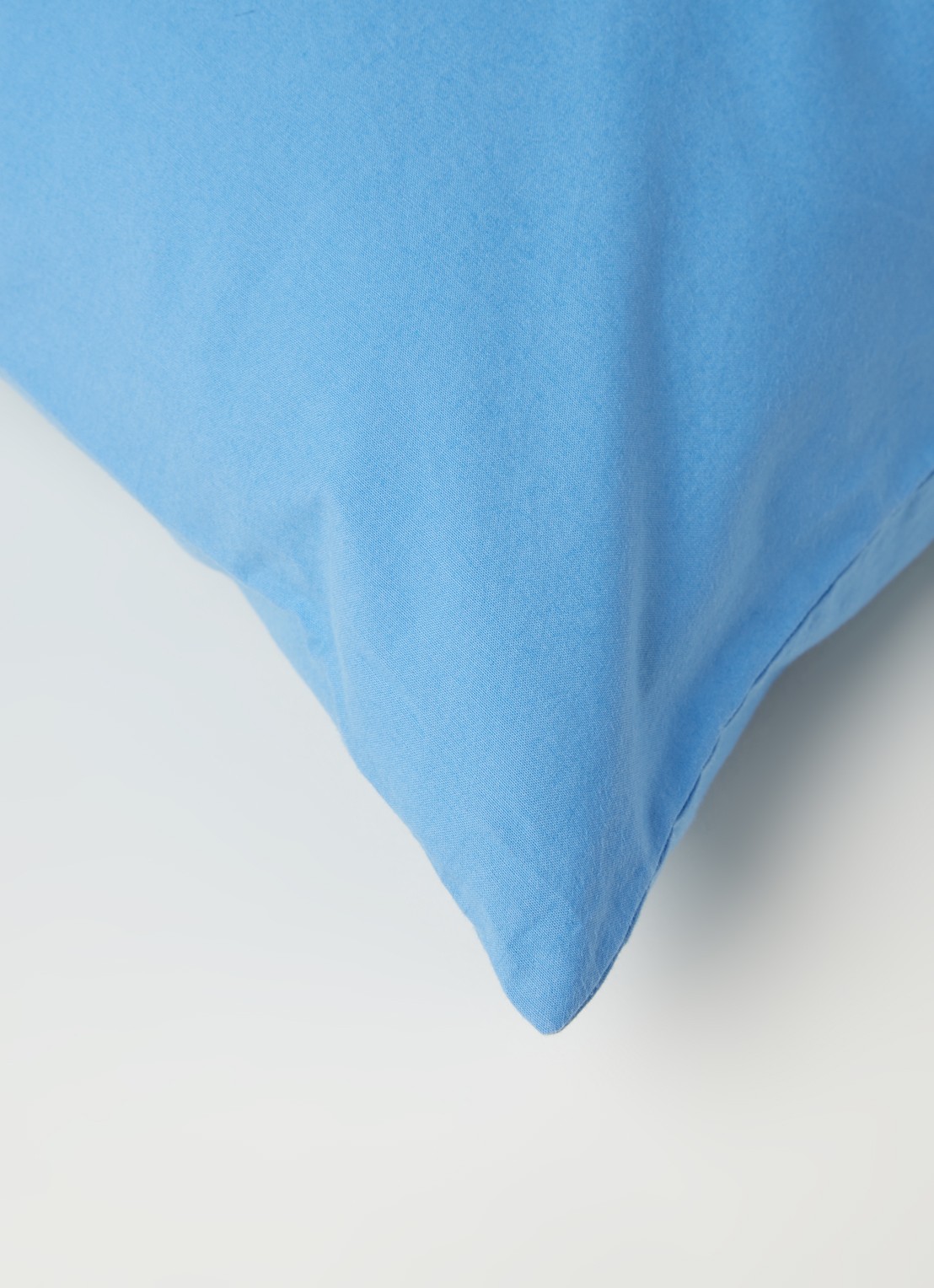 TEKLA Kussensloop van  katoen perkal - detail blauw