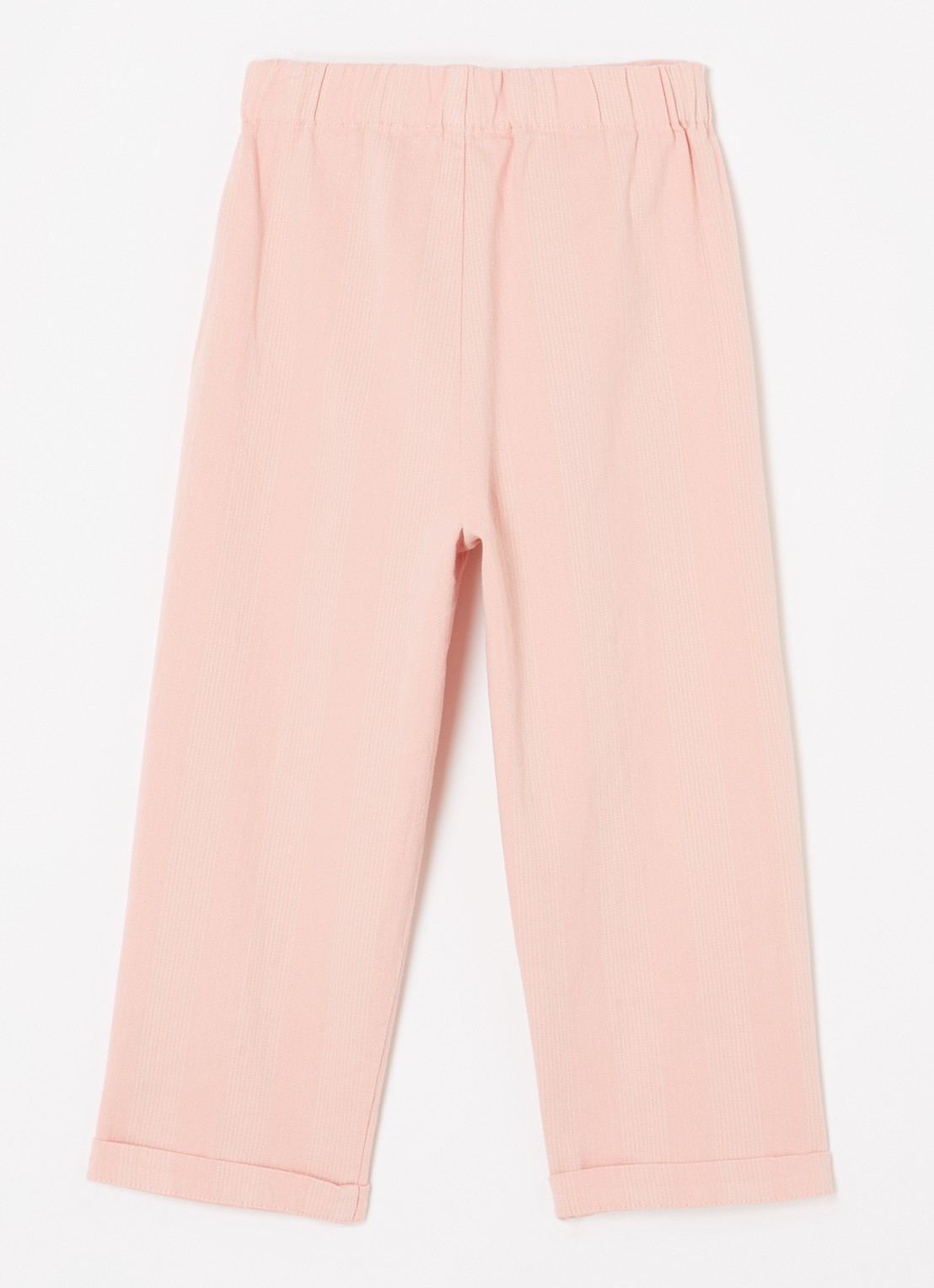 The Animals Observatory Straight leg jeans met streepprint en logoborduring - voorkant 2 roze