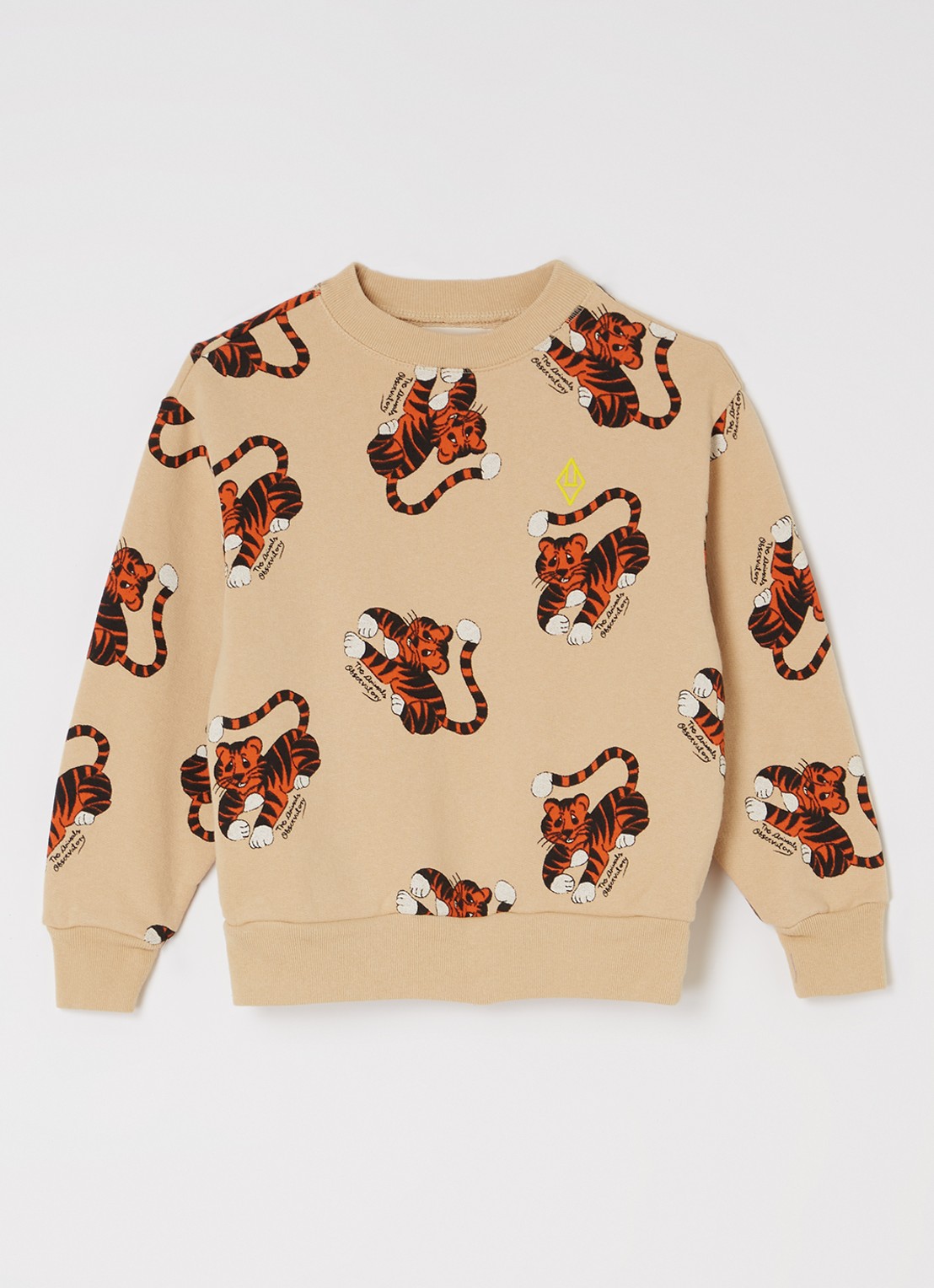 The Animals Observatory Sweater met print - voorkant 2 zand