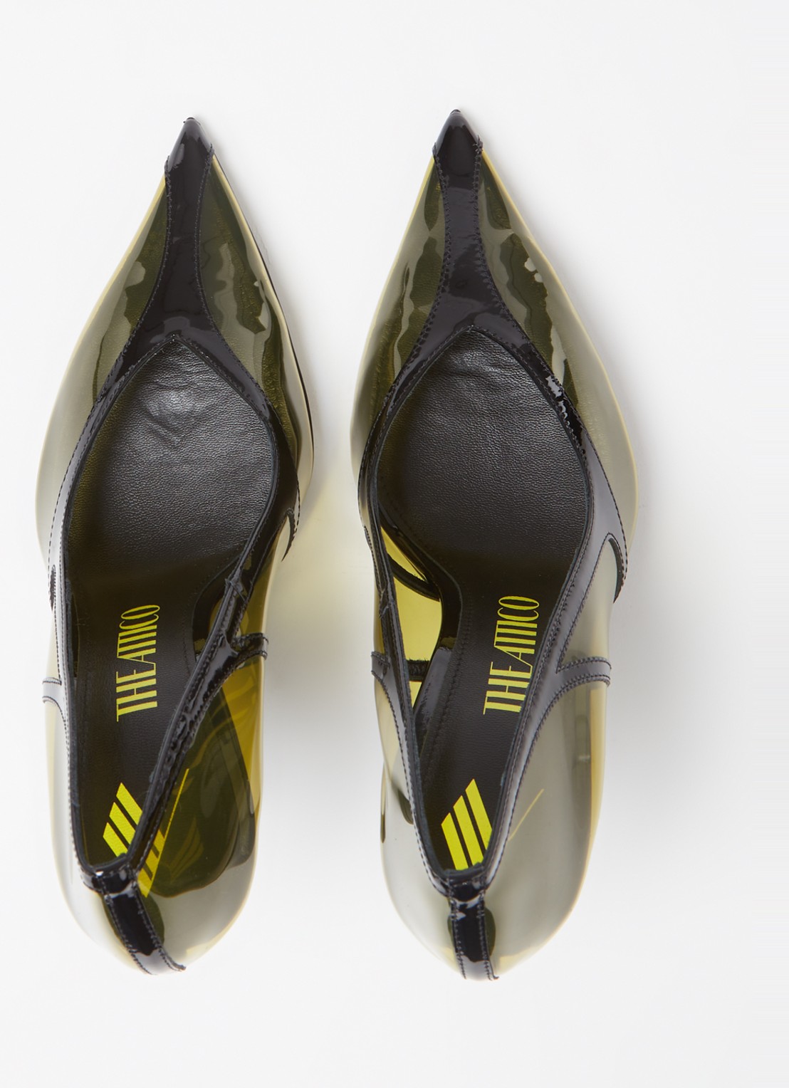 The Attico Venus pump met leren details - detail 5 zwart