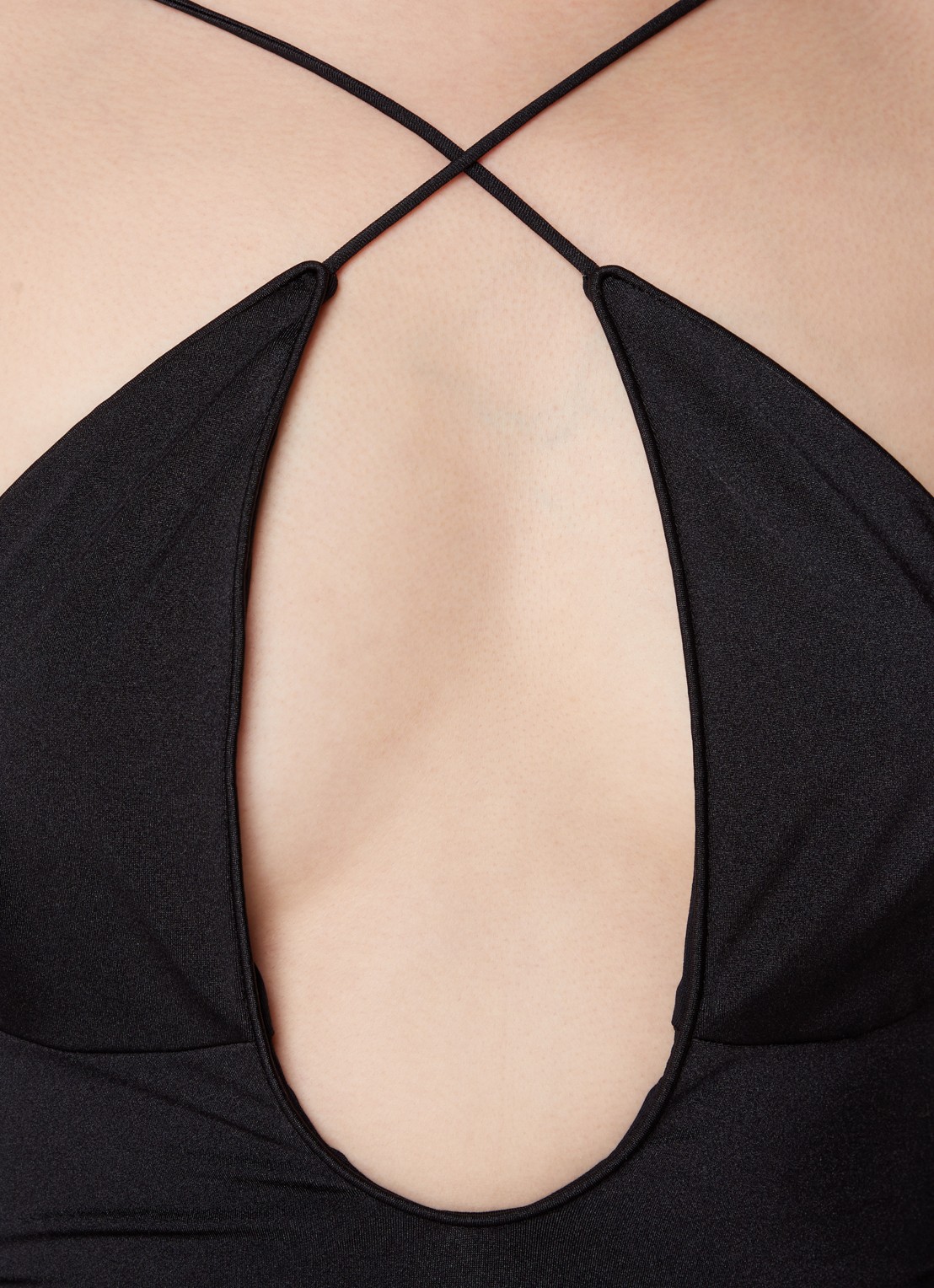 The Attico Zane top met cut-out details - detail 3 zwart