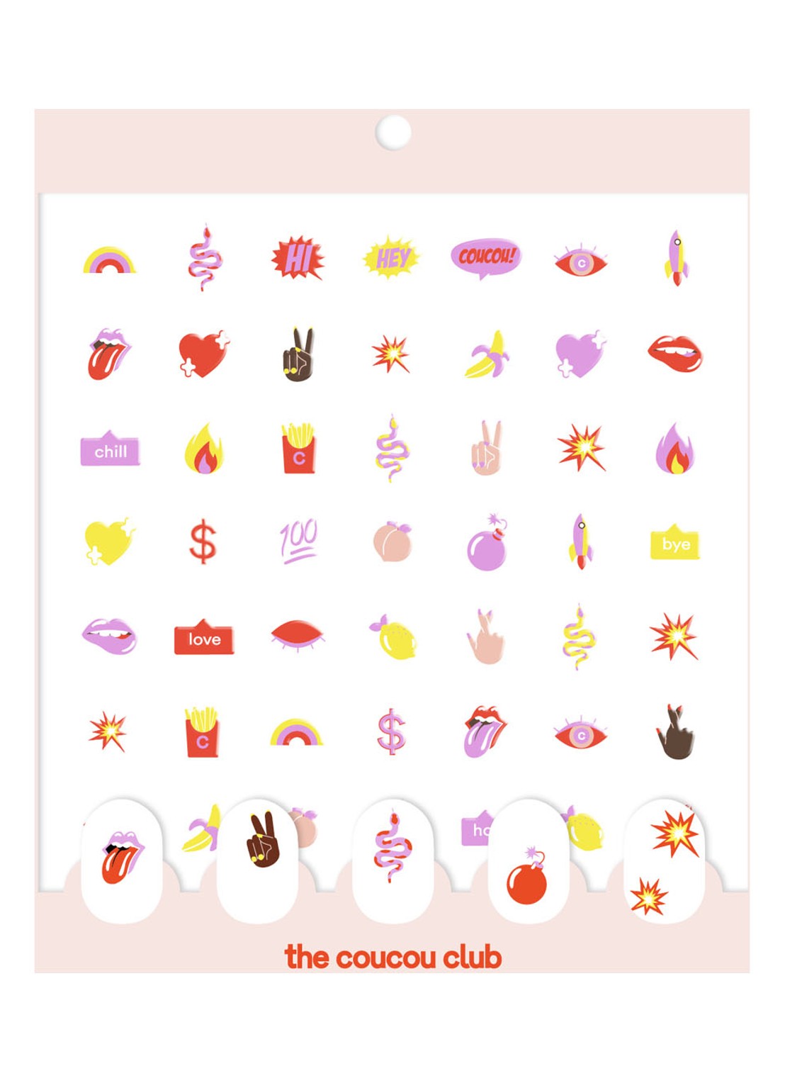 The Coucou Club Coucou Nail Art The Coucou Sheet - nagelstickers - voorkant 3 undefined