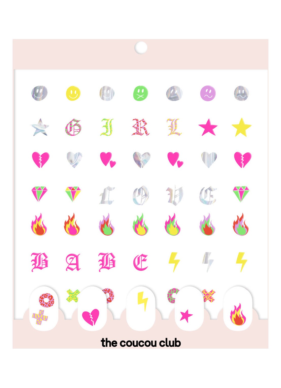 The Coucou Club Coucou Nail Art The LAKWERK Sheet - nagelstickers - voorkant undefined