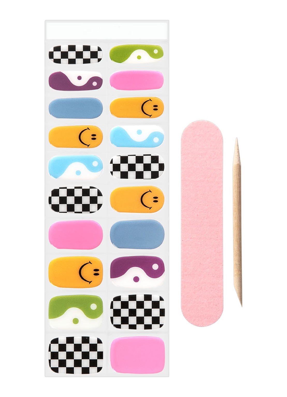 The Coucou Club Semi-Cured Nail Wraps - nagelstickers - voorkant 5 funky fantasy