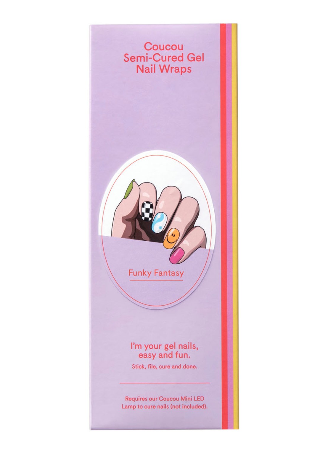 The Coucou Club Semi-Cured Nail Wraps - nagelstickers - voorkant 6 funky fantasy