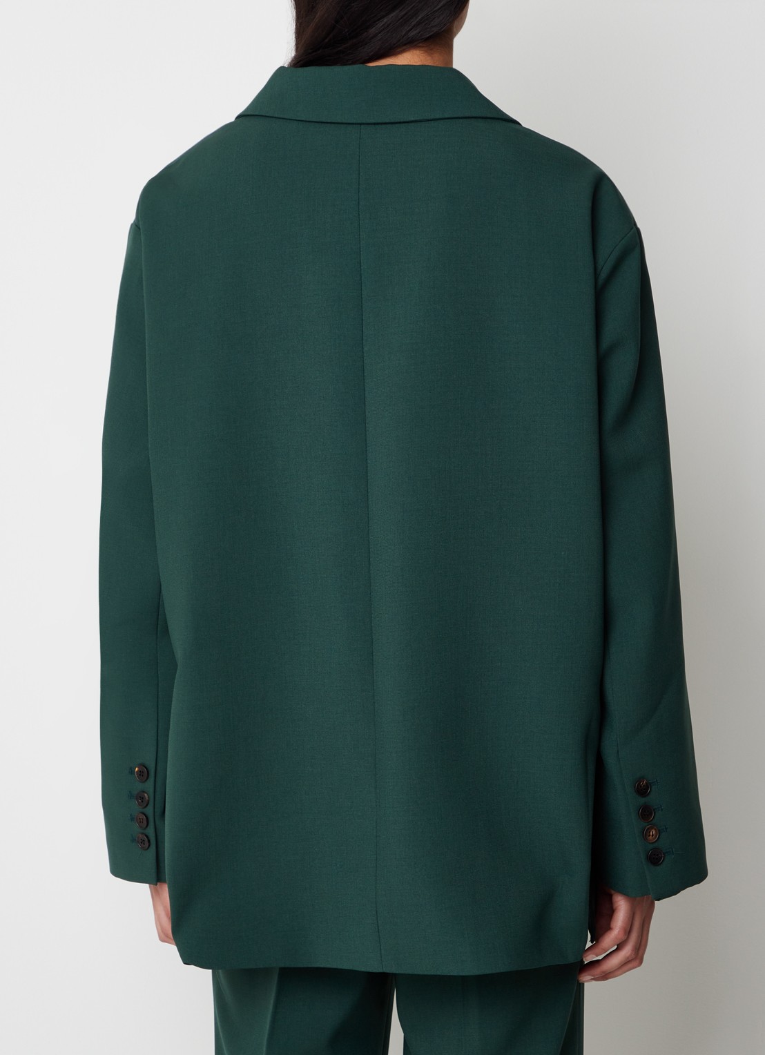 The Frankie Shop Bea oversized blazer met klepzakken - achterkant groen